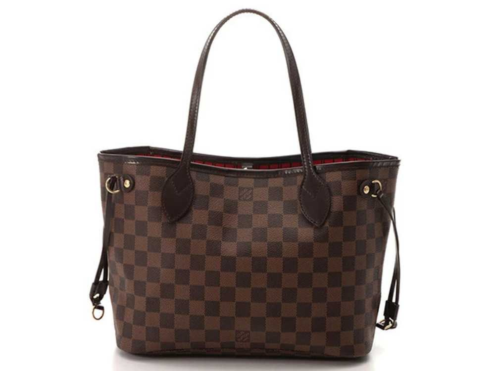 LOUIS VUITTON Neverfull Damier Cerise Red Bag pouch